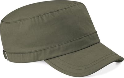 Beechfield army pet - groen - volwassenen - katoen - gespsluiting - army cap
