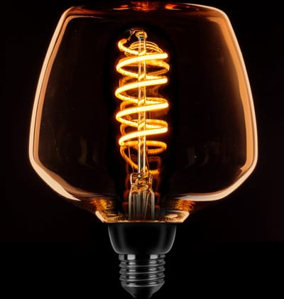 ETH Deco Led Spiraal 23F E27 7w 3 stappen dimbaar Goud 2200k