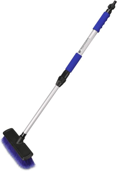 Telescopische Autowasborstel met Waterstroom - Ideaal voor Auto, Caravan en Fiets