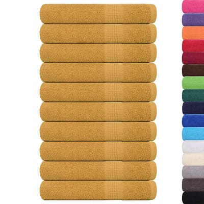 vidaXL - Saunahanddoeken - FROGN - 10 - st - 80x200 - cm - 360 - g/m² - goud