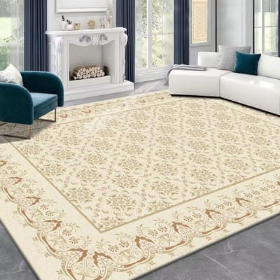 Woonkamer Tapijt Frans Retro Crème Stijl Lichte Luxe Superieur Slaapkamer Bed Deken Huis Garderobe Bank Tafel Mat 180*250cm