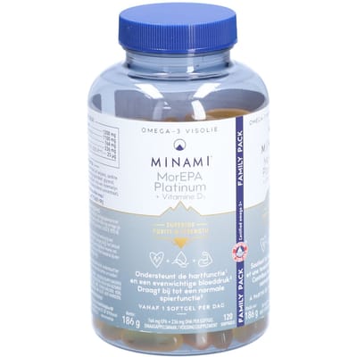 Minami Morepa Platinum Vitamine D3 Caps 120 - Omega-3 Supplement voor Hart, Hersenen en Immuunsysteem