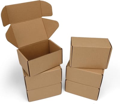 6x Verzenddozen Bruin - Kartonnen Brievenbusdozen 15x10x7.5 cm - Sterke Mailer Box voor Kleine Zendingen en Cadeaus