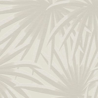 Natuur behang Profhome 393381-GU vliesbehang gestructureerd met bloemmotief mat crème lichtgrijs 5,33 m2
