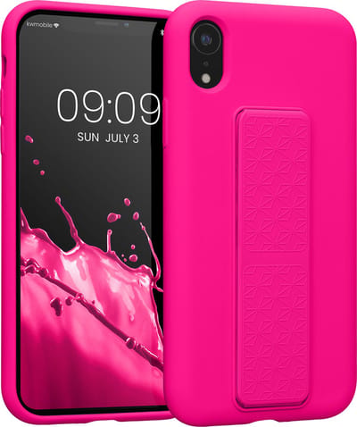 kwmobile back cover voor smartphone - geschikt voor Apple iPhone XR - 1x beschermhoesje van kunststof - In neon roze