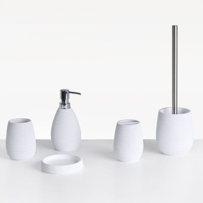 QUILA - Badkameraccessoireset - Wit - Polyresin