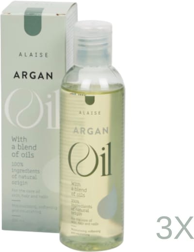 Alaise Argan Olie - Huidolie - Haarolie - 100% Natuurlijke verzorging voor Huid, Haar en Nagels - Vegan - Plantaardige oliën - Voordeelverpakking 3X