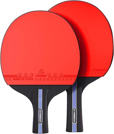 Tafeltennisset - Pingpongbatjes - Trainingsset - 3 Sterren Kwaliteit - Lange korte handgreep
