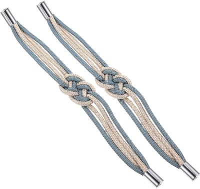 Gordijnstrikken Set - Gordijn Tiebacks - Gordijnen Organiseren - Eenvoudig Magnetisch - 46 cm Lengte - Beige