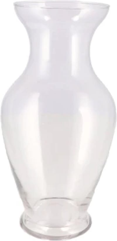DK Design Bloemenvaas Mira - trompet vaas model - transparant glas - 13 x 26 cm - boeketvazen