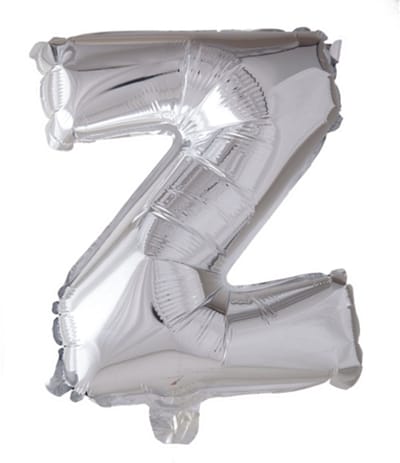 Folie Ballon Letter 16″ Z - Zilver | 41 cm