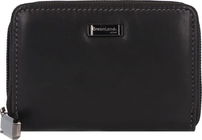 Greenland Nature Zwart Nappa Creditcard etui RFID Leer 11 cm - 8 Sleuven - schwarz