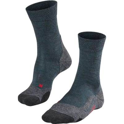 FALKE TK2 Melange anti-blaar dik wol functioneel materiaal wandelsokken heren groen - maat 39-41