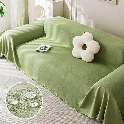 Teddy Velvet Waterdichte Bankhoes Stof voor Alle Seizoenen Franse Eenvoudige High-end Bankkussenhoes All-inclusive Bankhanddoek 90*90cm