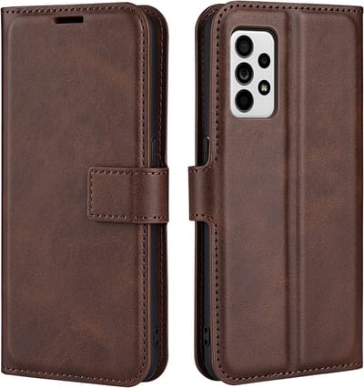 Coverup Hoesje - Geschikt voor Samsung Galaxy A33 Hoesje - Coverup Deluxe Book Case - Donkerbruin