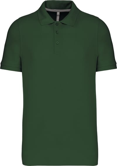 Herenpolo korte mouwen met knopen merk Kariban Forest Green - 3XL