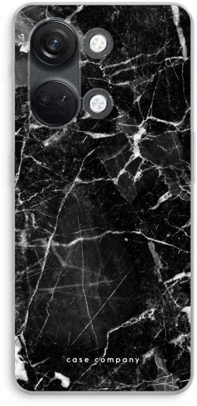 Case Company® - Hoesje geschikt voor OnePlus Nord 3 hoesje - Zwart Marmer - Soft Cover Telefoonhoesje - Bescherming aan alle Kanten en Schermrand