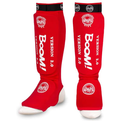 1 Paar Scheenbeen Wreef Beschermers Mma Onderbenen Voet Beschermers Muay Thai Kickboksen Beschermer Inclusief Klittenband Scheenbeen Samen Met Wreef Beschermers S rood