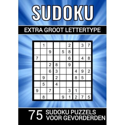 Sudoku Extra Groot Lettertype - 75 Sudoku Puzzels Voor Gevorderden - Puzzelboeken & Meer