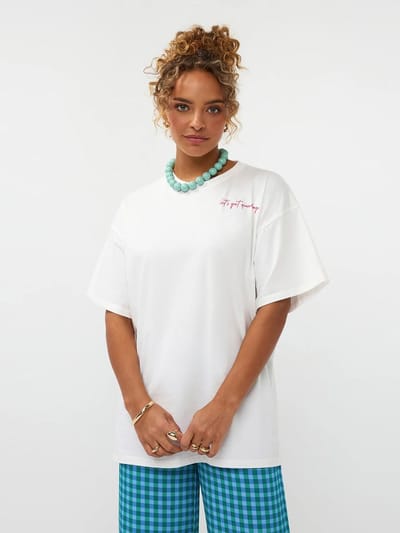 Ydence T-shirt Ducks Tops & T-shirts Dames - Shirt - Wit - Maat XS