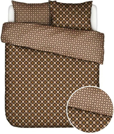 Essenza Dekbedovertrek - Light Leather Geometrisch Katoen - B 260 x L 220 cm - Lits-jumeaux extra breed Omkeerbaar - 101013-548-04-B 260 x L 220 cm
