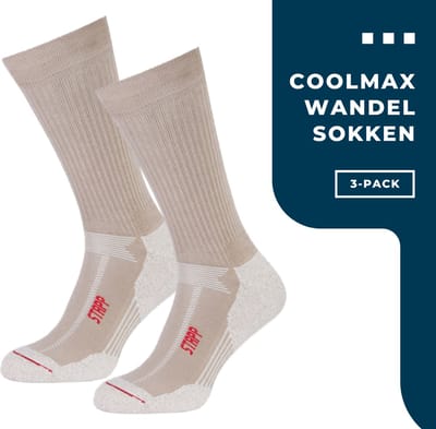 STAPP - 3-Pack - Boston All Season Werksokken - Cordura - Coolmax - Heren / Dames - beige - 35-38 - 27410