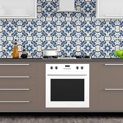 Zelfklevende tegelmuurstickers voor keuken en badkamer - 60 AZULEJOS TONIO tegelstickers - 60 stickers 20x20cm