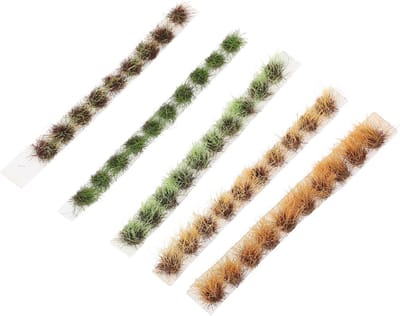 Miniatuur Gras - Landschap Clusters - Diorama Bouw - Realistische Textuur - 5 Stuks - Natuurlijke Kleuren