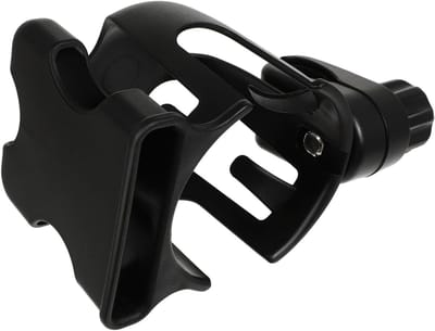 Kinderwagen Bekerhouder - Fleshouder Kinderwagen - Onderweg Dranken Meenemen - Universele Klembevestiging - 18.2x9.5cm - Zwart