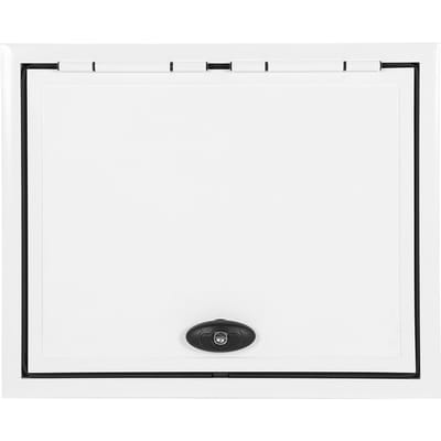 20 X 12 inch RV Bagagedeur met Veiligheidsslot Aluminiumlegering Frame 120 Graden Opening UV-bestendig voor Campers Caravans white