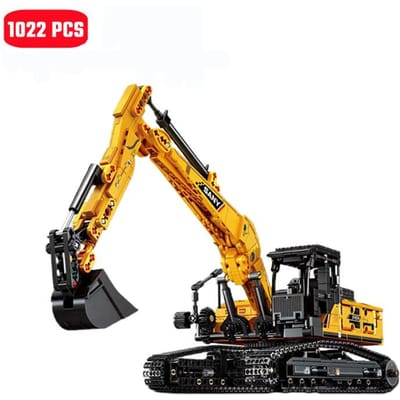 SEMBO BLOCK 1022 pièces Blocs de construction d'excavatrice MOC Ville Ingénierie de construction Véhicule Briques Jouets axés sur l'apprentissage Cadeau pour Garçons black