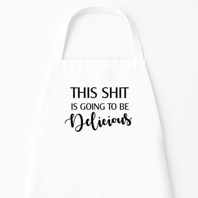 Keukenschort "This shit is going to be delicious" | Grappig Kerstcadeau & Sinterklaas | Humor kookschort