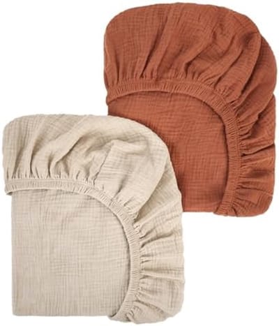 Zachte Mousseline Hoeslakenset voor Babybedjes - 2 Stuks