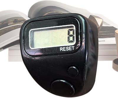 Vingerklikker Teller - Elektronische Telring - Activiteiten Tellen - 5-Cijferig Display - 9 x 5 x 3 cm - Zwart
