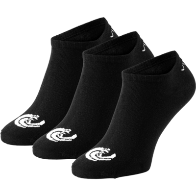 Vinnie-G Sneakersokken Zwart - 3 paar Zwarte Enkel sokken - Unisex - Maat 35/38