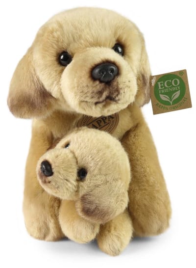 Rappa Eco Friendly Serie - Plushen Labrador met puppy - 25 cm - Zacht Pluche - Voor Kinderen