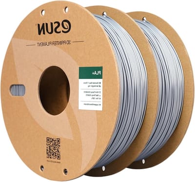 Verbeterde Taaiheid PLA Plus Filament - 1.75mm Diameter - +/- 0.03mm Nauwkeurigheid - 1KG per Spoel - 2 Spoelen - Zilver