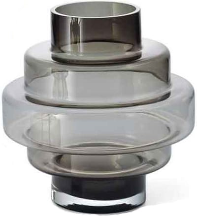 Philippi Design Vaas Glas Grijs - City Vase Large - Retro - Vintage - Handgemaakt