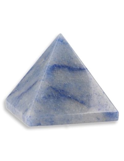 Blauwe kwarts piramide 25 mm edelsteen