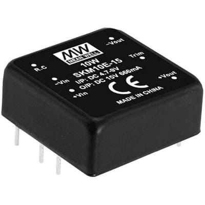 MEAN WELL SKM10C-15 DC/DC-convertermodule 666 mA 10 W Aantal uitgangen: 1 x Inhoud 1 stuk(s)