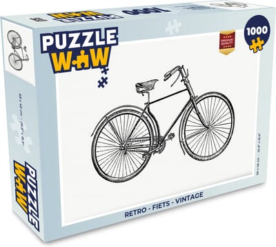 Puzzel Retro - Fiets - Vintage - Legpuzzel - Puzzel 1000 stukjes volwassenen