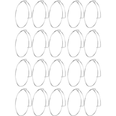 20 STUKS Roestvrij Staal Roestvrij Uitbreidbare Armband Verstelbaar DIY Handgemaakt Zilveren Armband white