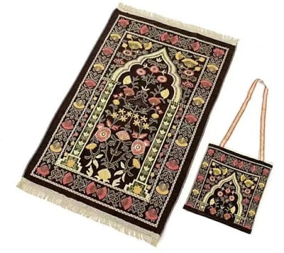 Dailygoods - Islamitisch gebedskleed, moslim gebedskleed met tas elegant design, moslim gebedskleed, draagbaar gebedskleed voor gebed, deken, islamitisch moslimgebed, Ramadan