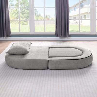 Gutent-Bank Opvouwbare slaapbank/futon, veelzijdige opklapbare slaapstoel met kussen, comfortabele vloerbank, converteerbaar matras voor slaapkamer/woonkamer/logeerkamer/kantoor.