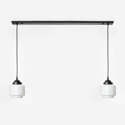 2 x Getrapte Cilinder Small lampen aan plafondbalk Moonlight - Art Deco Trade