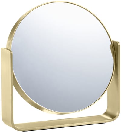 Zone Denmark Ume Spiegel Dia 19 x 19,5 cm - spiegel staand - spiegel rond - scheerspiegel - make up spiegel - goud