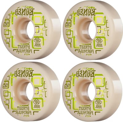Skateboard Wielen - Street Tech Formula - Street Skaten - Optimale Grip en Slide - 52 mm 99A - Wit