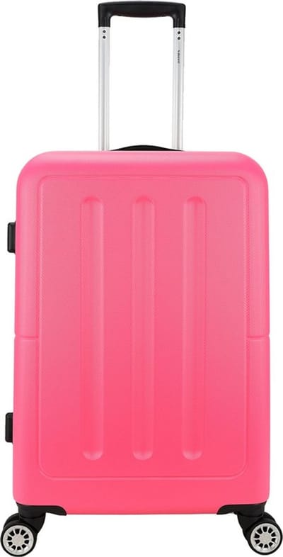 Decent NEON-FIX Spinner TSA Reiskoffer 66x42x26 cm- Middelmaat trolley 65 liter- Lichtgewicht koffer - Reiskoffer - Veilig TSA Cijferslot – Spinner middenmaat koffer- Pink