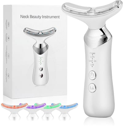 carmdering - elektrische gua sha-apparaat - Gezichtsmassager - Huidverjongingsapparaat - 5 kleuren LED, microstroom, 45°C - 4 modi, 3 intensiteiten - 1200 mAh, 2 uur gebruik - Voor gezicht en nek - Vermindert rimpels, strakker, stralender