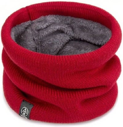 Livano Nekwarmer - Heren - Dames - Fleece - Motor - Bandana - Masker - Colsjaal - Winter - Sjaal - Masker - Rood